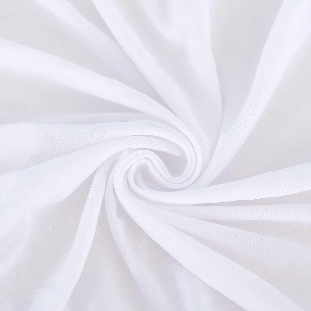 Box Spring Cover Queen Size, Elastic Fabric Wrap Around 4 Sides Bed Skirt, Sleek